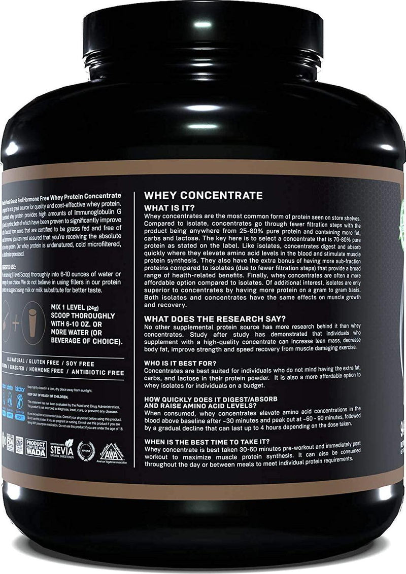 Muscle Feast Hormone Free Grass Fed Chocolate Whey Protein Concentrate 5Lb