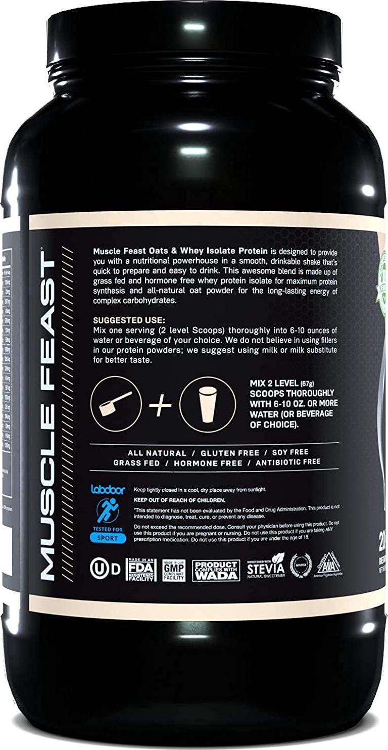 Muscle Feast Oats and Whey Hormone Free Vanilla 3Lb