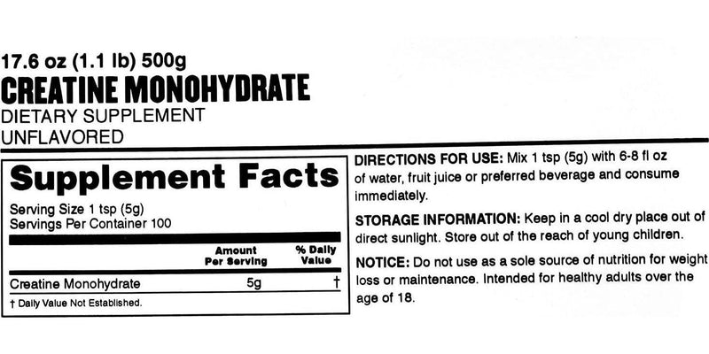 MyProtein Creatine Monohydrate 500g