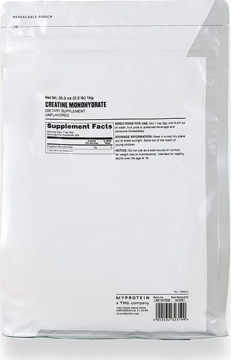 MyProtein - Creatine Monohydrate 1000g (2.2 lbs)