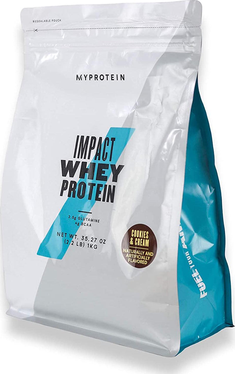 MyProtein Impact Whey Protein , Cookies and Cream, Pouch, 2.2lbs