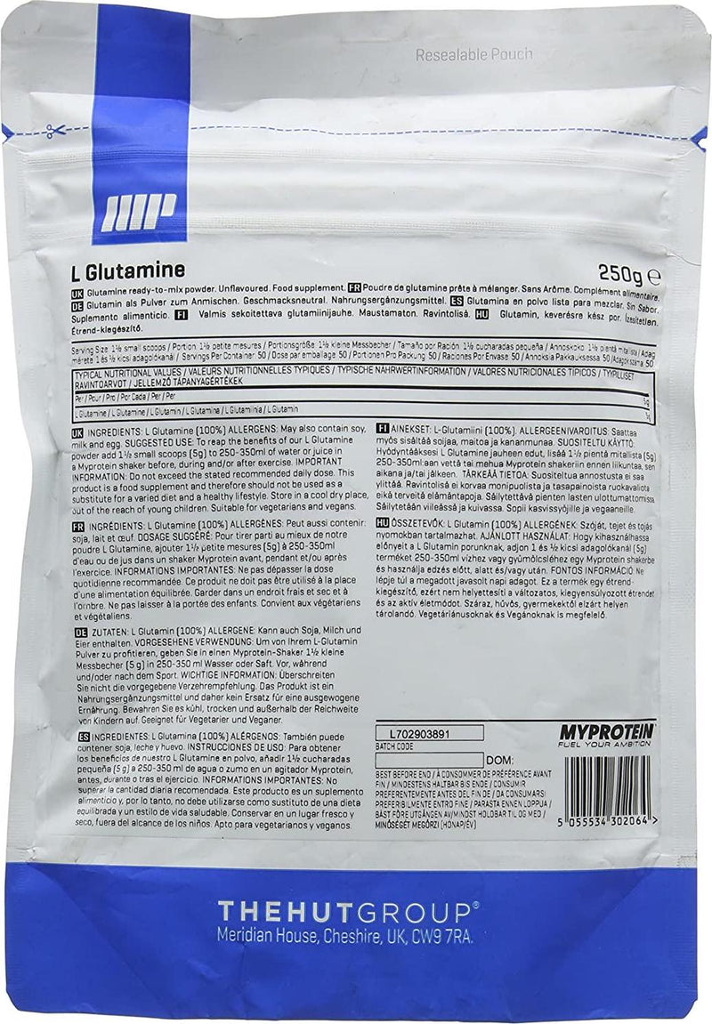 MyProtein L-Glutamine Supplement, 250 g