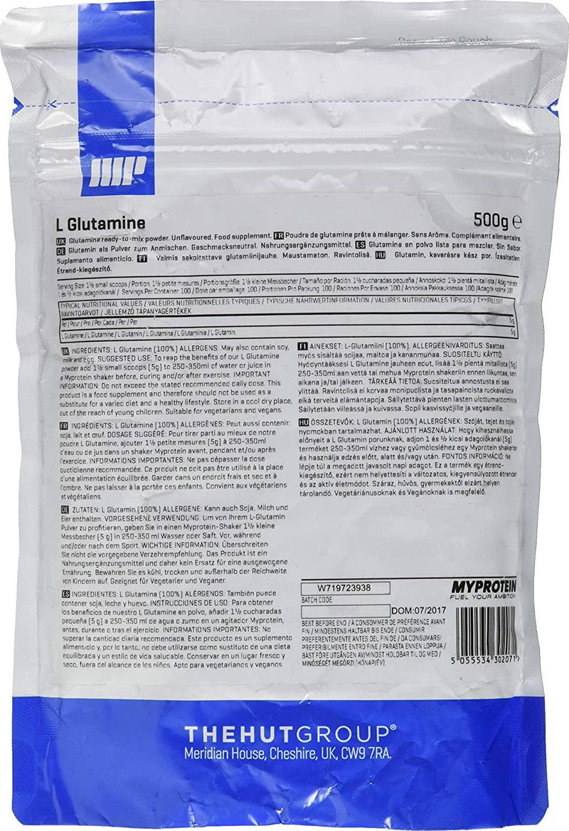 MyProtein Unflavoured L Glutamine - 500g