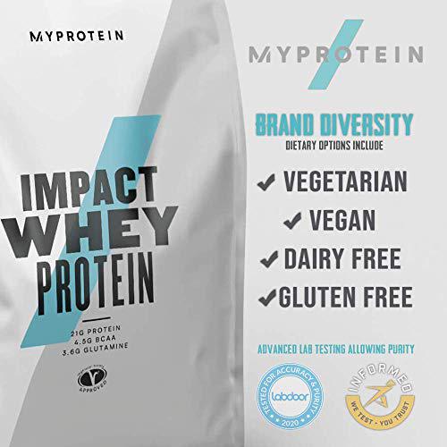 Myprotein Impact Whey Protein Blend, Chocolate Brownie, 5.5 lbs (100 Servings)