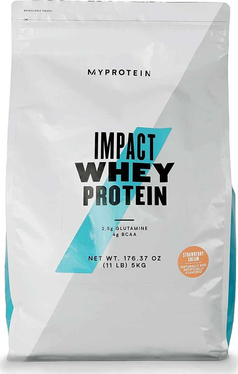 MyproteinÂ Impact Whey Protein Powder, Strawberry Cream, 11 Lb (200 Servings) (200 Servings)