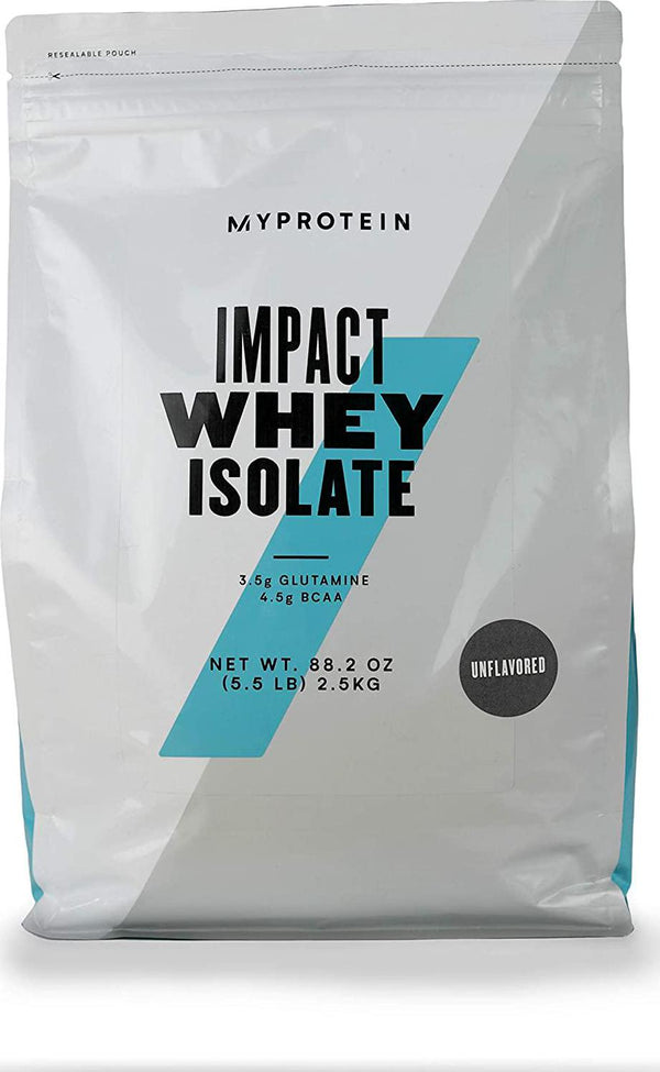 MyproteinÂ Impact Whey Isolate Protein Powder, Unflavored, 5.5 Lb (100 Servings)