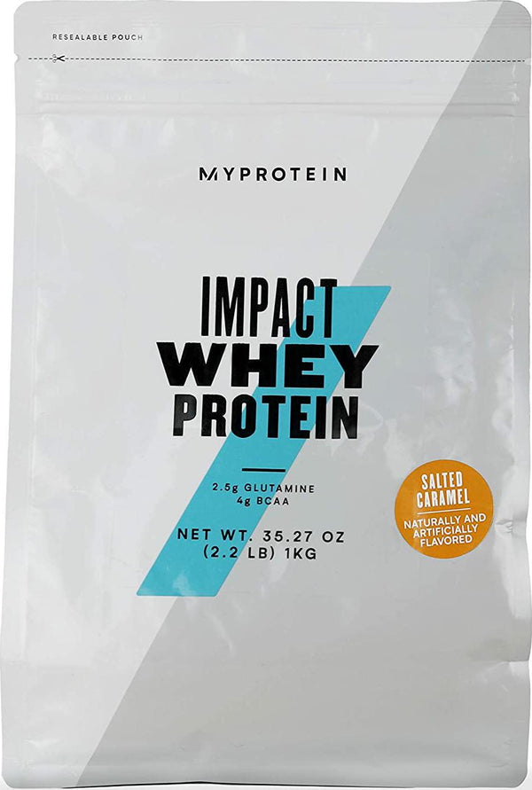 Myprotein Impact Whey Protein Powder, Salted Caramel, 2.2 Lb (40 Servings)