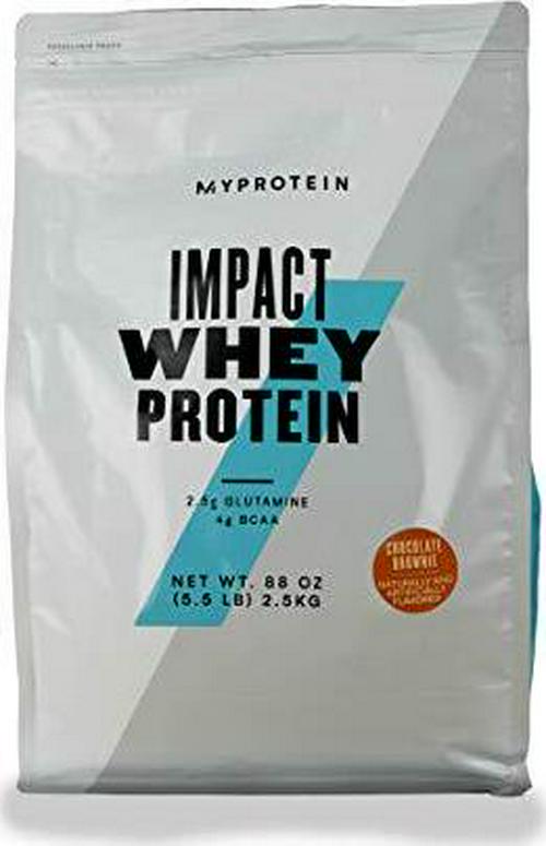 Myprotein Impact Whey Protein Blend, Chocolate Brownie, 5.5 lbs (100 Servings)