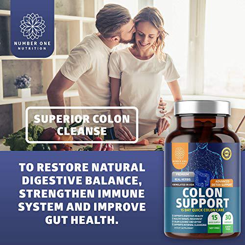 N1N Premium Psyllium Husk Capsules and Colon Cleanse and Detox, All Natural Supplements to Support Healthy Digestion and Weight Loss, 2 Pack Bundle