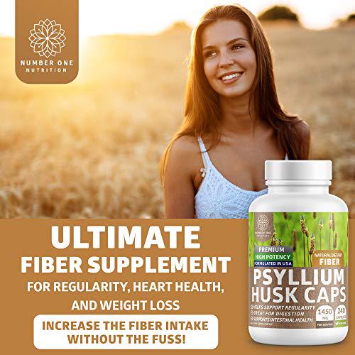 N1N Premium Psyllium Husk Capsules and Colon Cleanse and Detox, All Natural Supplements to Support Healthy Digestion and Weight Loss, 2 Pack Bundle