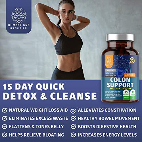 N1N Premium Psyllium Husk Capsules and Colon Cleanse and Detox, All Natural Supplements to Support Healthy Digestion and Weight Loss, 2 Pack Bundle