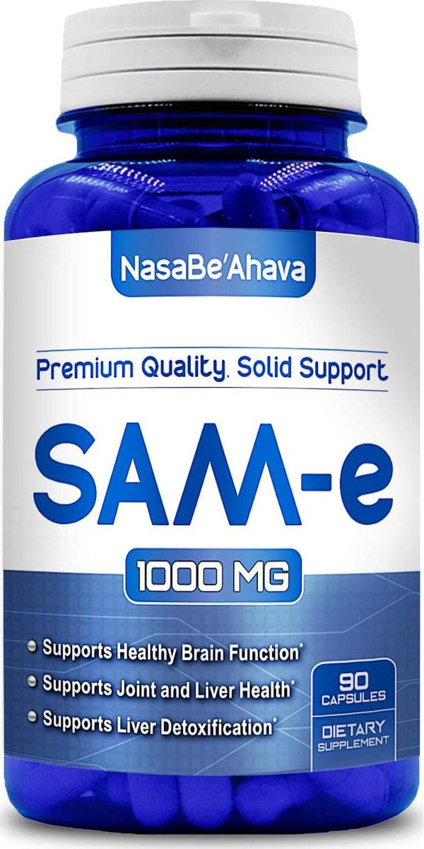 NASA BEAHAVA Pure SAM-e 1000mg (per Serving) 90Capsules (S-Adenosyl Methionine) Supports Joint Health and Brain Function