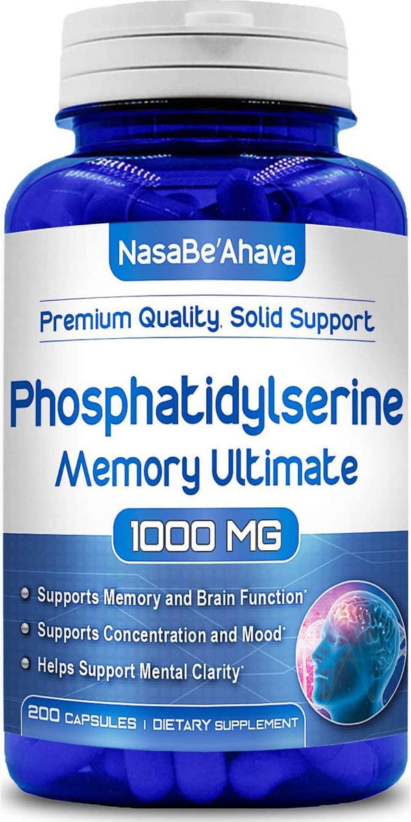 NASA Beahava Phosphatidylserine 500mg Per Serving Memory Ultimate 200 Capsules, Plus Ginkgo and DMAE, Supports Cognitive Health and Brain Function, Mental Clarity, and Focus