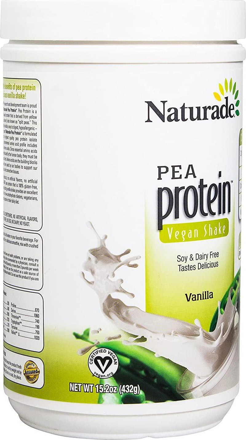 NATURADE: Pea Protein - Vanilla 12 Serving Canister, 15.2 oz