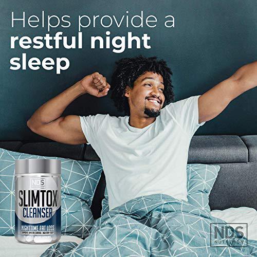 NDS Nutrition Slim-Tox - Maximum Fat Loss Support Through Appetite Control, Restful Sleep, Digestive Health - CLA, Chamomile, Safflower Oil - Stimulant Free Dietary Supplement - 90 Capsules
