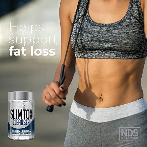 NDS Nutrition Slim-Tox - Maximum Fat Loss Support Through Appetite Control, Restful Sleep, Digestive Health - CLA, Chamomile, Safflower Oil - Stimulant Free Dietary Supplement - 90 Capsules