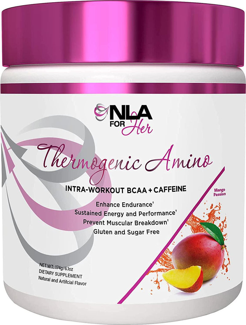 NLA for Her Pre/Intra Workout Stack (Includes Her Thermogenic Amino Mango Passion and Uplift Max Pre Workout Sour Peach Rings)