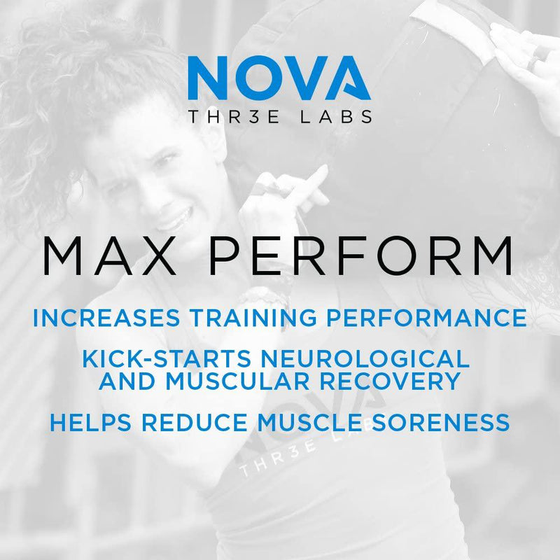 NOVA Three Labs | Max Perform Powdered Preworkout | Designed to Maximize Performance and Reduce Fatigue During Training (Grape)