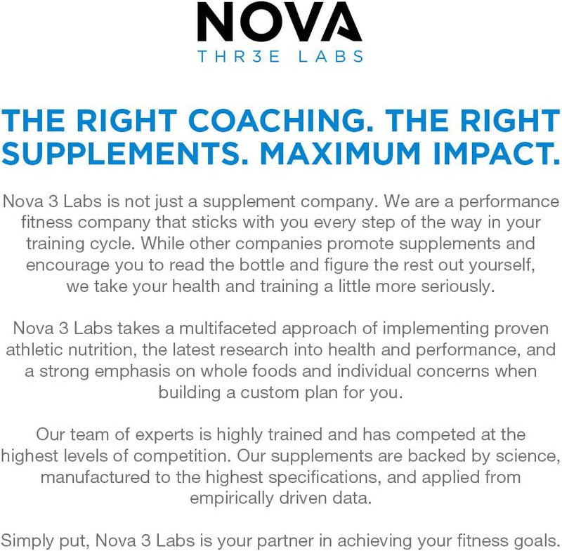 NOVA Three Labs | Max Perform Powdered Preworkout | Designed to Maximize Performance and Reduce Fatigue During Training (Grape)