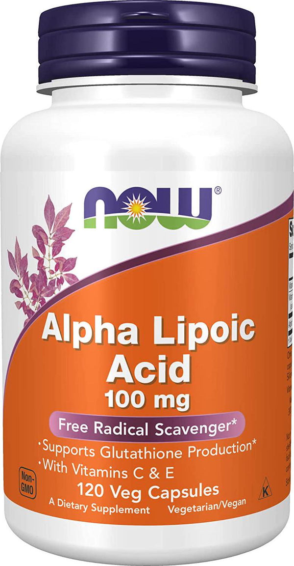 NOW Alpha Lipoic Acid 100 mg,120 Veg Capsules