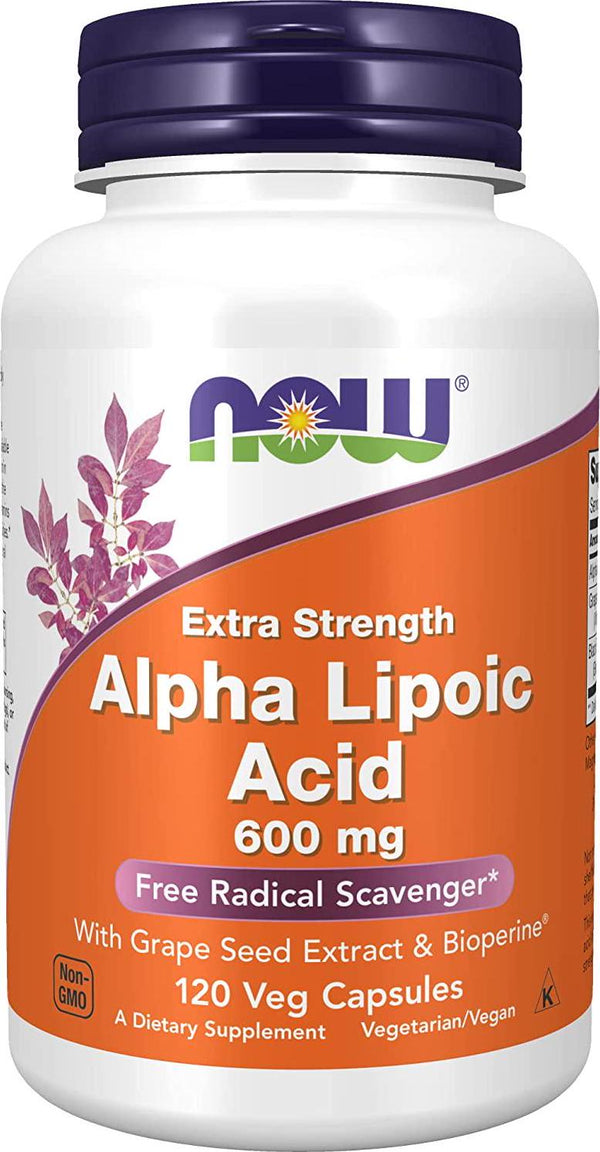 NOW Alpha Lipoic Acid 600 mg,120 Veg Capsules