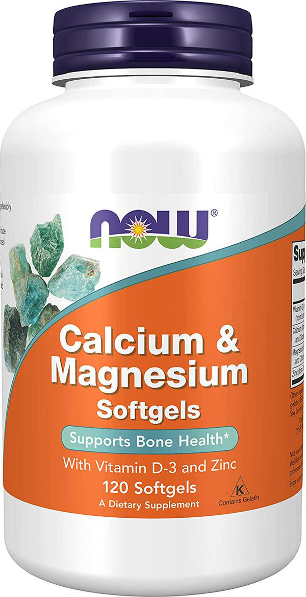 NOW Calcium and Magnesium,120 Softgels