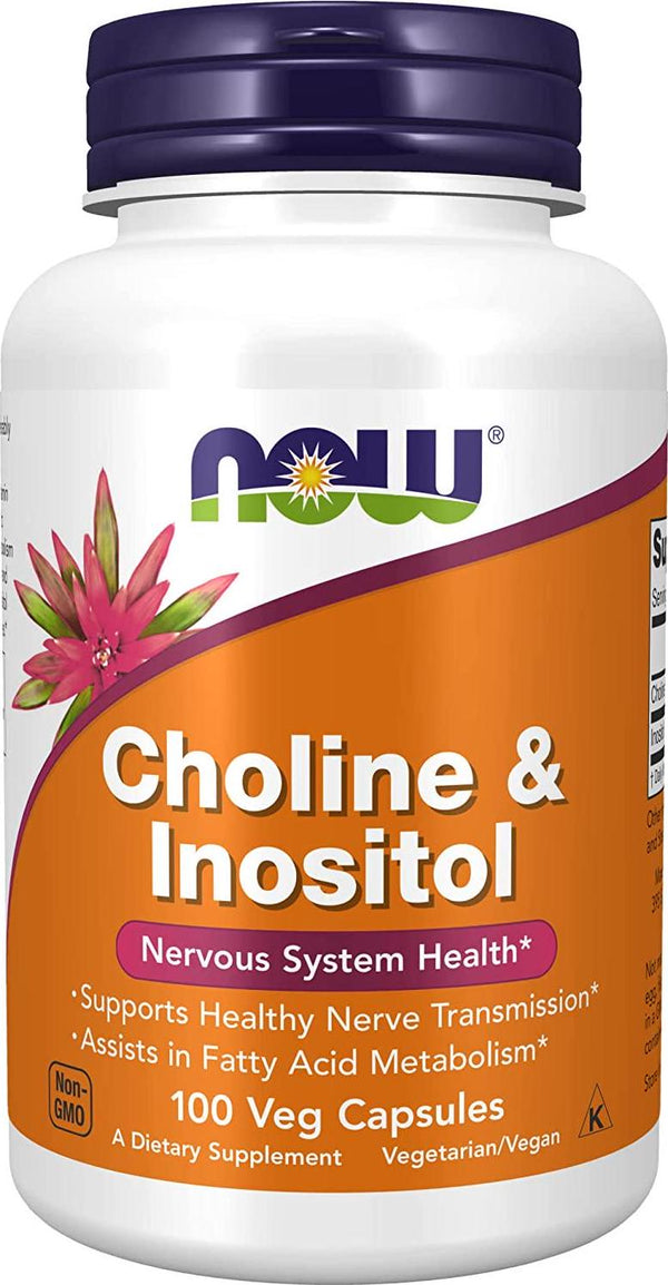 NOW Choline and Inositol 500 mg,100 Capsules