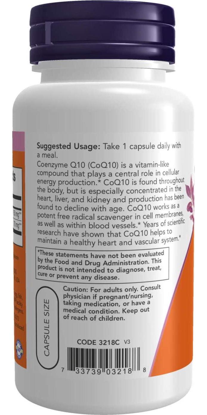 NOW CoQ10 150 mg,100 Veg Capsules