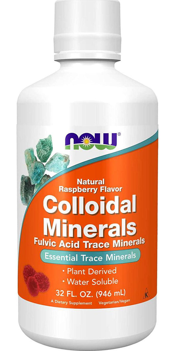 NOW Colloidal Minerals, Rasberry,32-Ounce