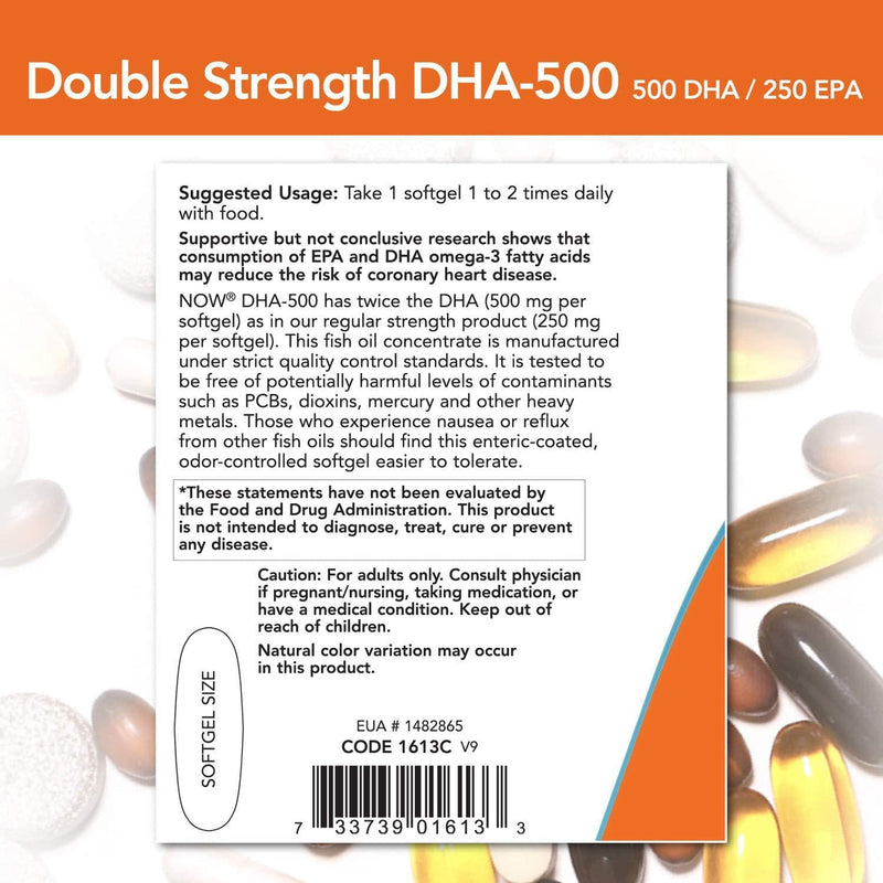 NOW DHA-500,180 Softgels