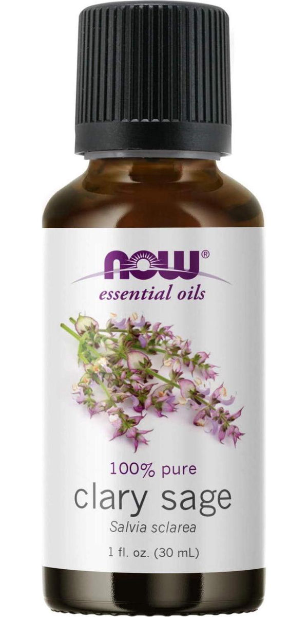 NOW Essential Oils, Clary Sage Oil, Focusing Aromatherapy Scent, Steam Distilled, 100% Pure, Vegan, Child Resistant Cap, 1-Ounce