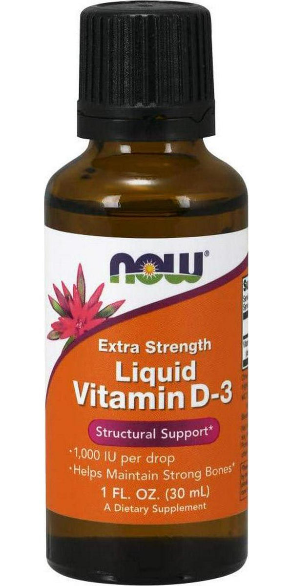 NOW Extra Strength Liquid Vitamin D-3, 1-Ounce