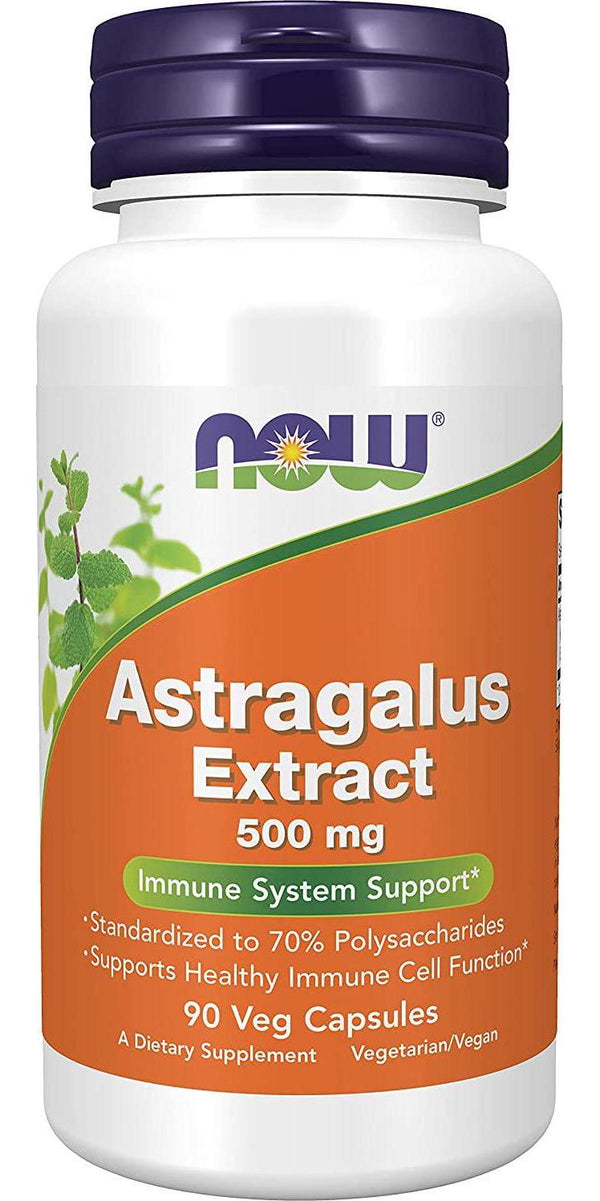NOW Foods - Astragalus Extract 500 mg. - 90 Vegetarian Capsules