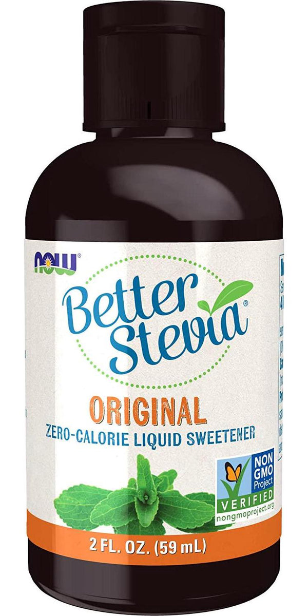 NOW Foods, Better Stevia Liquid, Original, Zero-Calorie Liquid Sweetener, Low Glycemic Impact, Certified Non-GMO, 2-Ounce