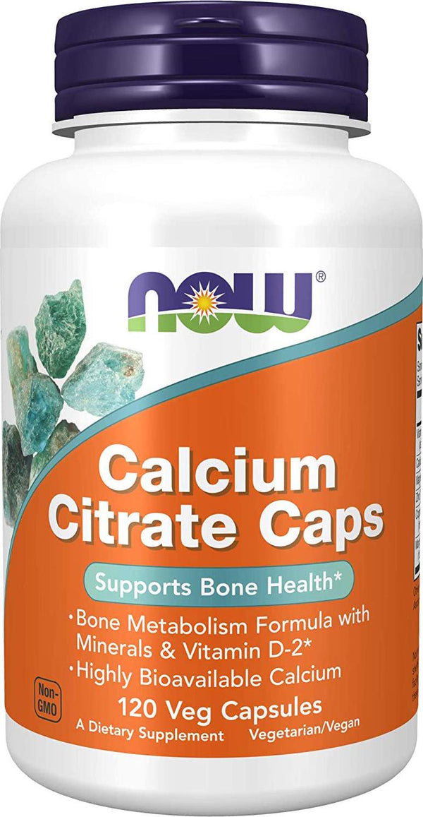 NOW Foods - Calcium Citrate Caps - 120 Vegetarian Capsules