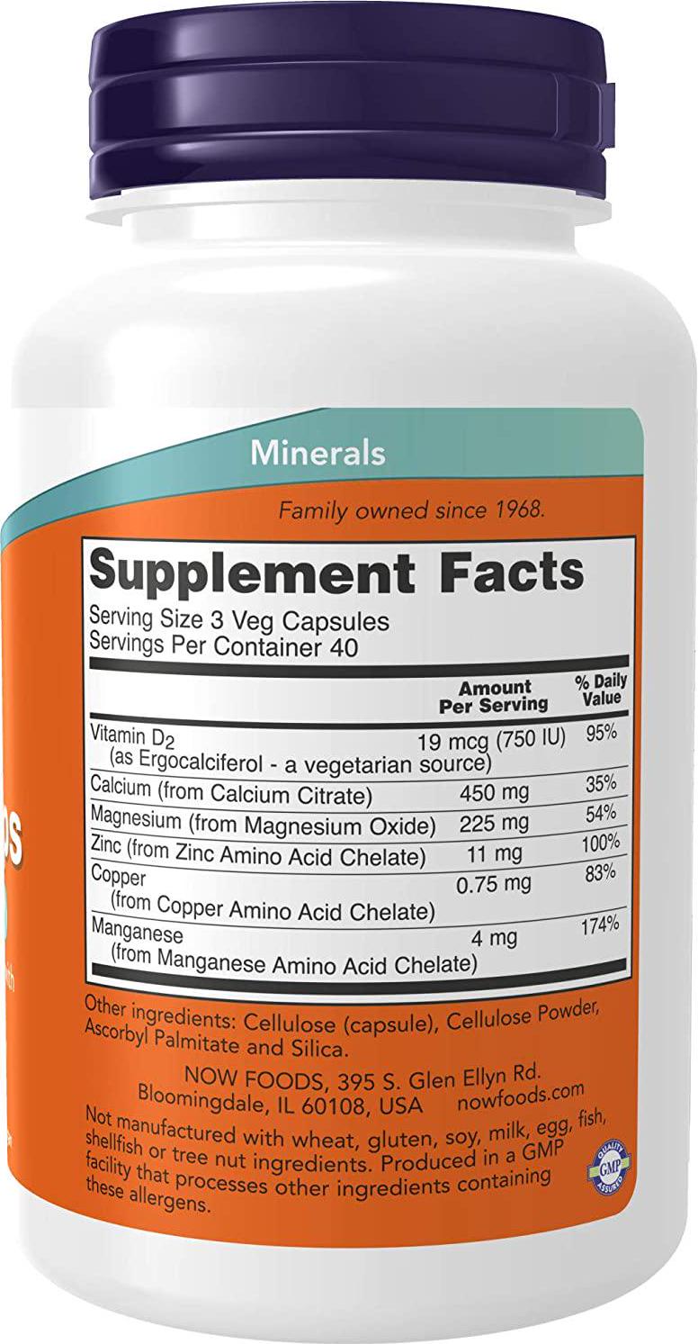 NOW Foods - Calcium Citrate Caps - 120 Vegetarian Capsules