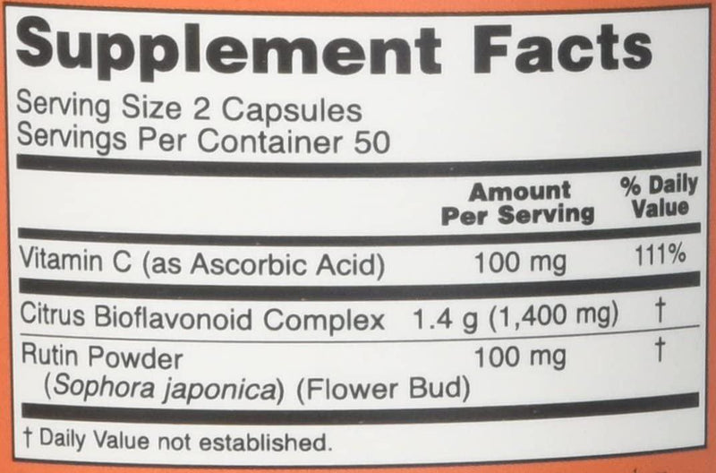 NOW Foods Citrus Bioflavonoids -- 100 Count (Pack of 1)