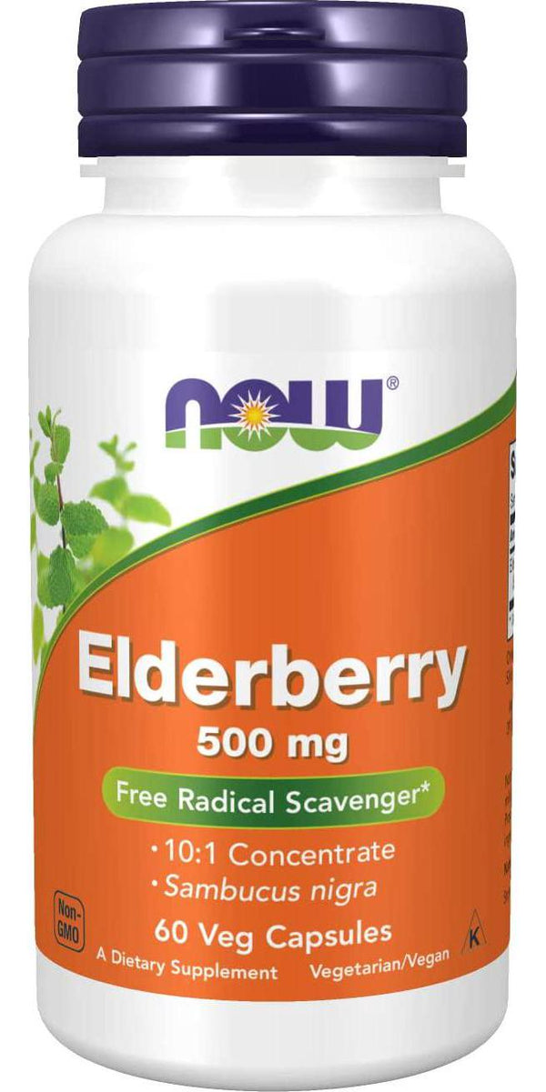 NOW Foods Elderberry Extract - 500 Mg - 60 Vcaps