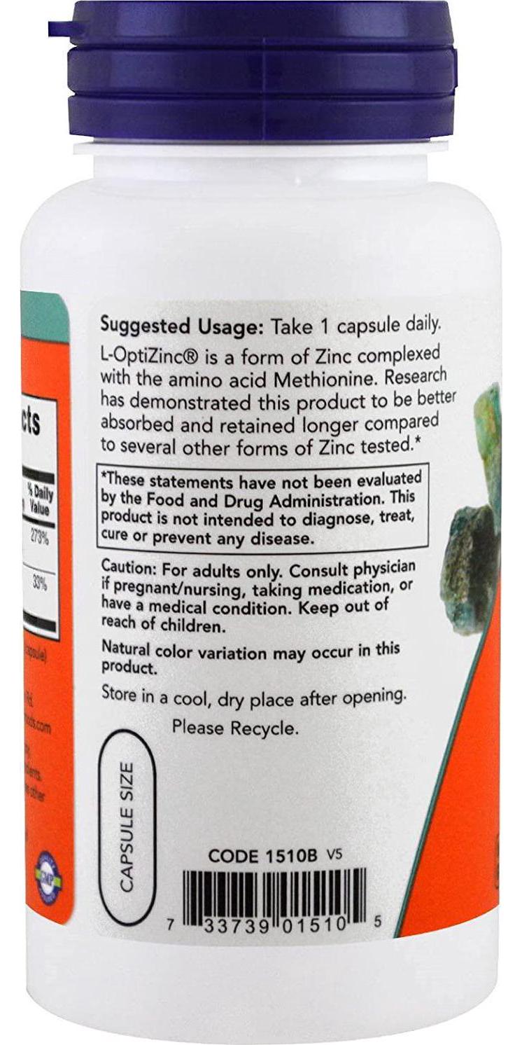 NOW Foods: L-Optizinc Immune Support 30 mg, 100 Caps (2 pack)