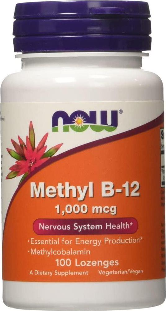 NOW Foods Methyl B-12, 1000Mcg, 100 Loz (Pack Of 2)