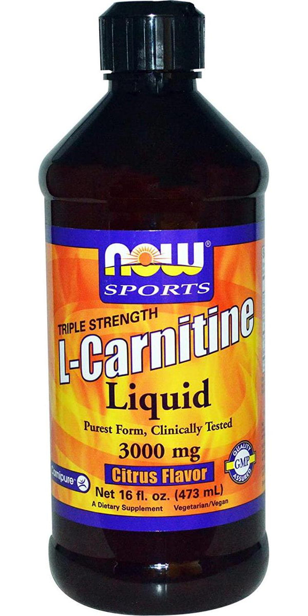 NOW Foods Now Sports - Liquid L-Carnitine (Citrus Flavor) 3000 Mg - 16 Fl. Oz (473 Ml) By