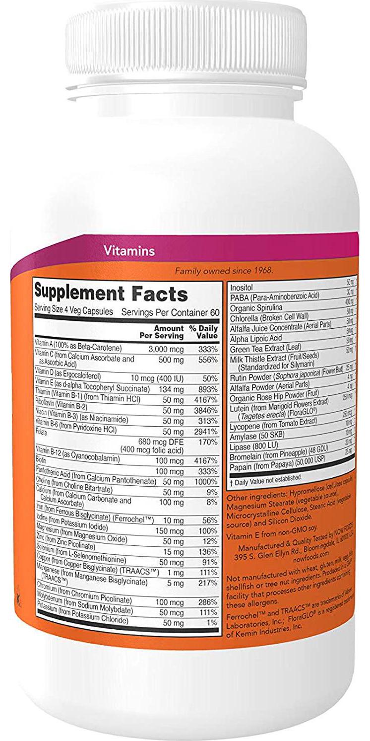 NOW Foods - Special Two Multiple Vitamin - 240 Capsules