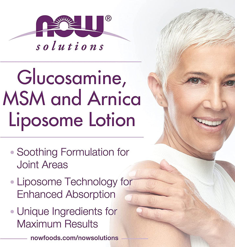 NOW Glucosamine, MSM and Arnica Liposome Lotion,8-Ounce