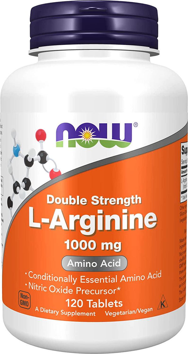 NOW L-Arginine 1000 mg, 120 Tablets