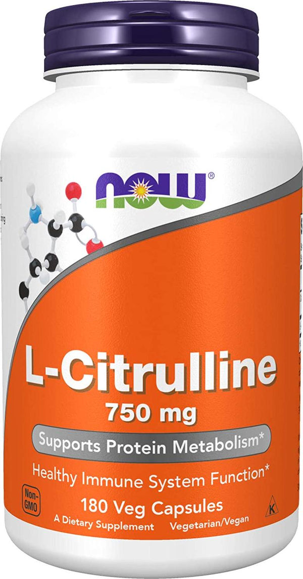 NOW L-Citrulline 750 mg, 180 Veg Capsules