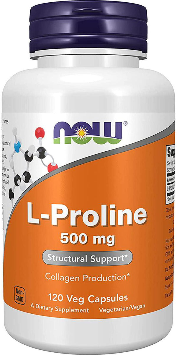 NOW L-Proline 500mg,120 VegCapsules