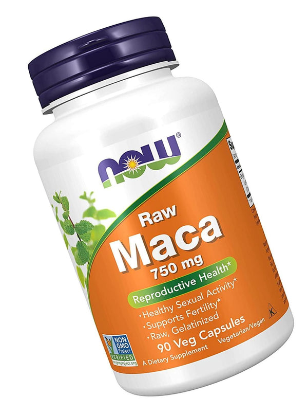 NOW Maca 750 mg Raw,90 Veg Capsules