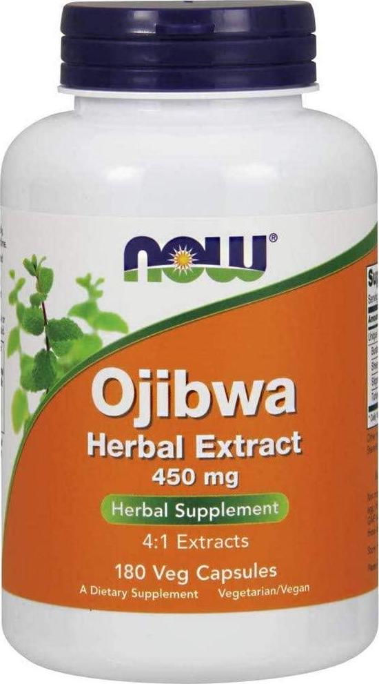 NOW Ojibwa Herbal Extract 450 mg,180 Veg Capsules