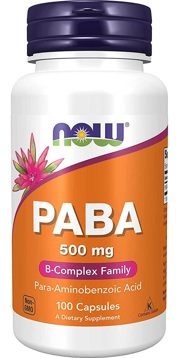 NOW PABA 500mg,100 Capsules