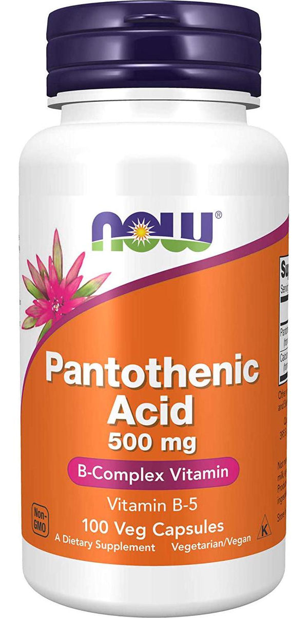 NOW Pantothenic Acid 500 mg,100 Capsules